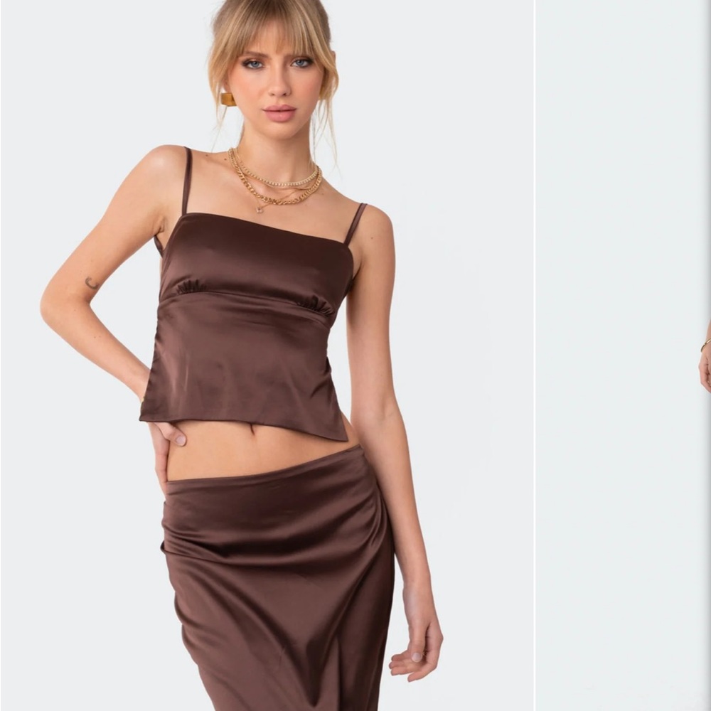 Edikted satin open back top
